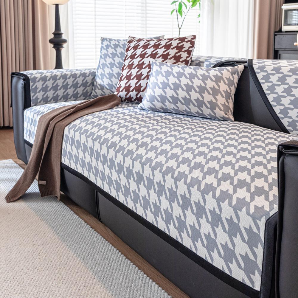 Ice Silk Sofa Cushion Summer Non-Slip Cushion Summer Mat Washable High-Grade Summer Day Sofa Cover Cover Towel