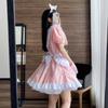 Maid Dress Uniform Sexy Lingerie for Women Cosplay Costume Cat Hollow Suit Role Play Lace Lolita Outfit