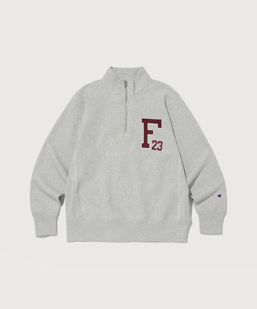 Champion Reverse Weave Blu-Tack Loose Fit Half Zip Sweatshirt Normal Grey