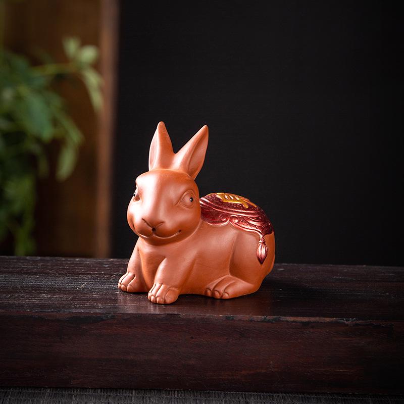 Purple Clay Zodiac Animal Horse Tea Pet Ornament – Cute, Creative Tea Table Dragon Mascot Decoration