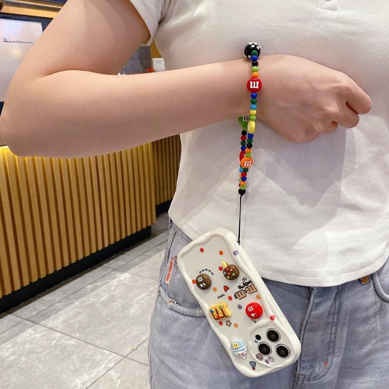 Cartoon three-dimensional M bean suitable for Honor 400 mobile phone case Huawei PURA P70 cute anti-drop women's cream case