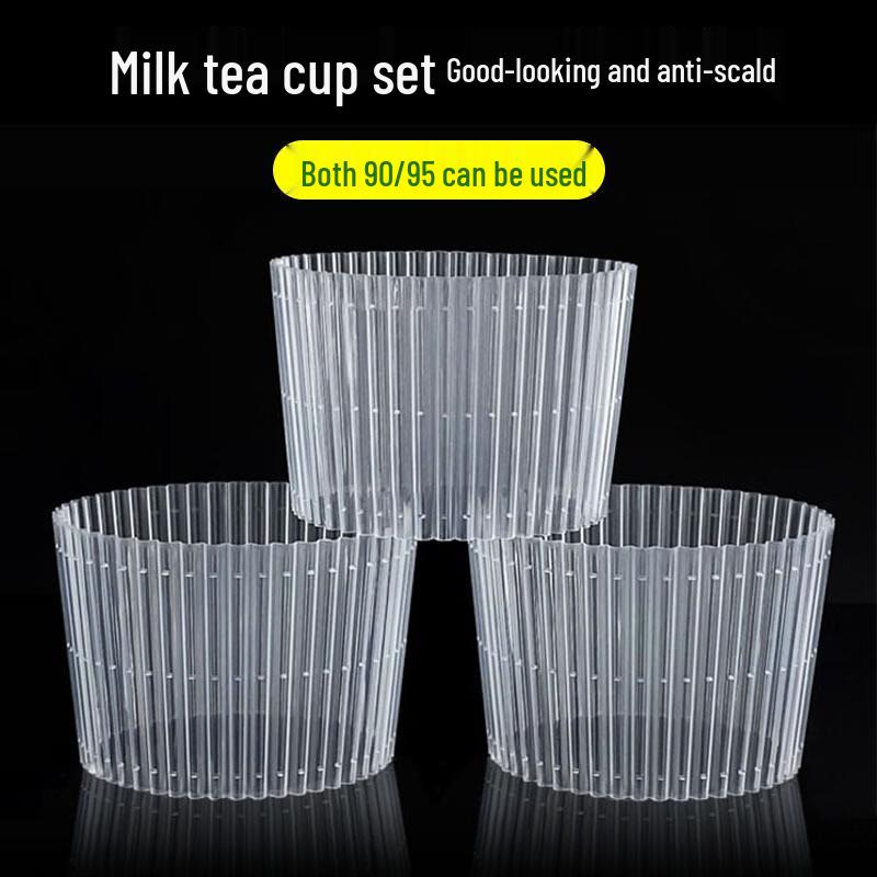 FANSUN Disposable Plastic Cup Sleeves