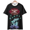 Hazbin Hotel Anime Women Men's T-shirts Cartoon Printed O-Neck Oversized Short Sleeves Fashion Mens Clothing Streetwear