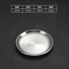 Thick Side 304 Stainless Steel Dinner Plate Round Steak Salad Deesert Cake Tray Kitchen Anti-scalding Plates for Western Food