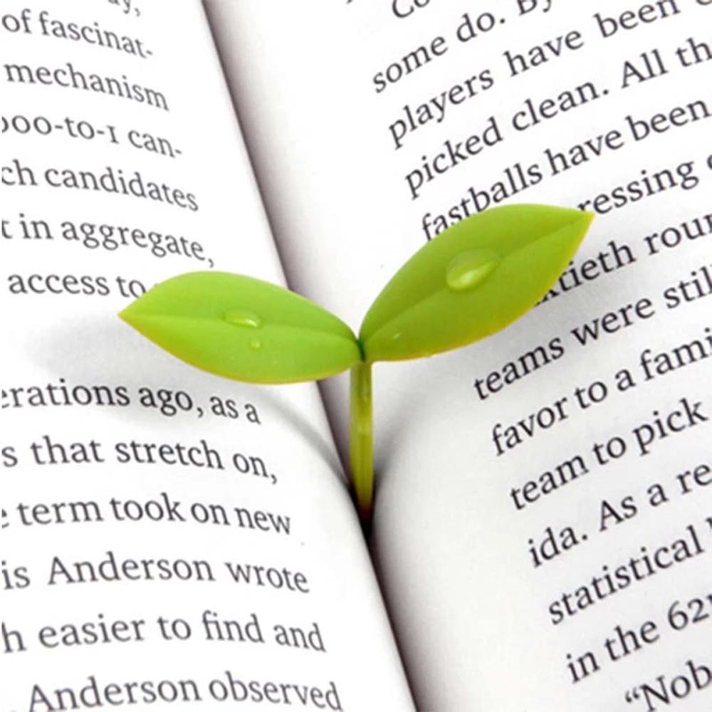 Silicone Reading Little Leaves Bookmark Little Grass Bud Sprout Bookmark Grass Buds Bookmark