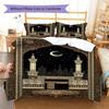 Muslimisches Muster Bettwäsche, Bettdecken-Set Bettdeckenbezug Kissenbezug Zuhause Geburtstagsgeschenk (1 Bettbezug + 2 Kissenbezüge, ohne Füllung)