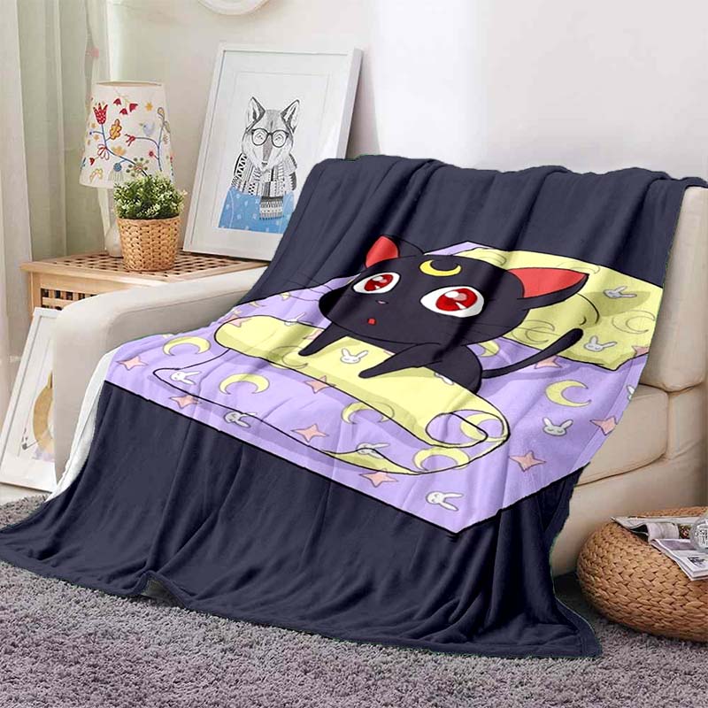 Various styles of Sailor Moon anime character blankets are suitable for use on beds, in bedrooms, on sofas, picnics, and other 1