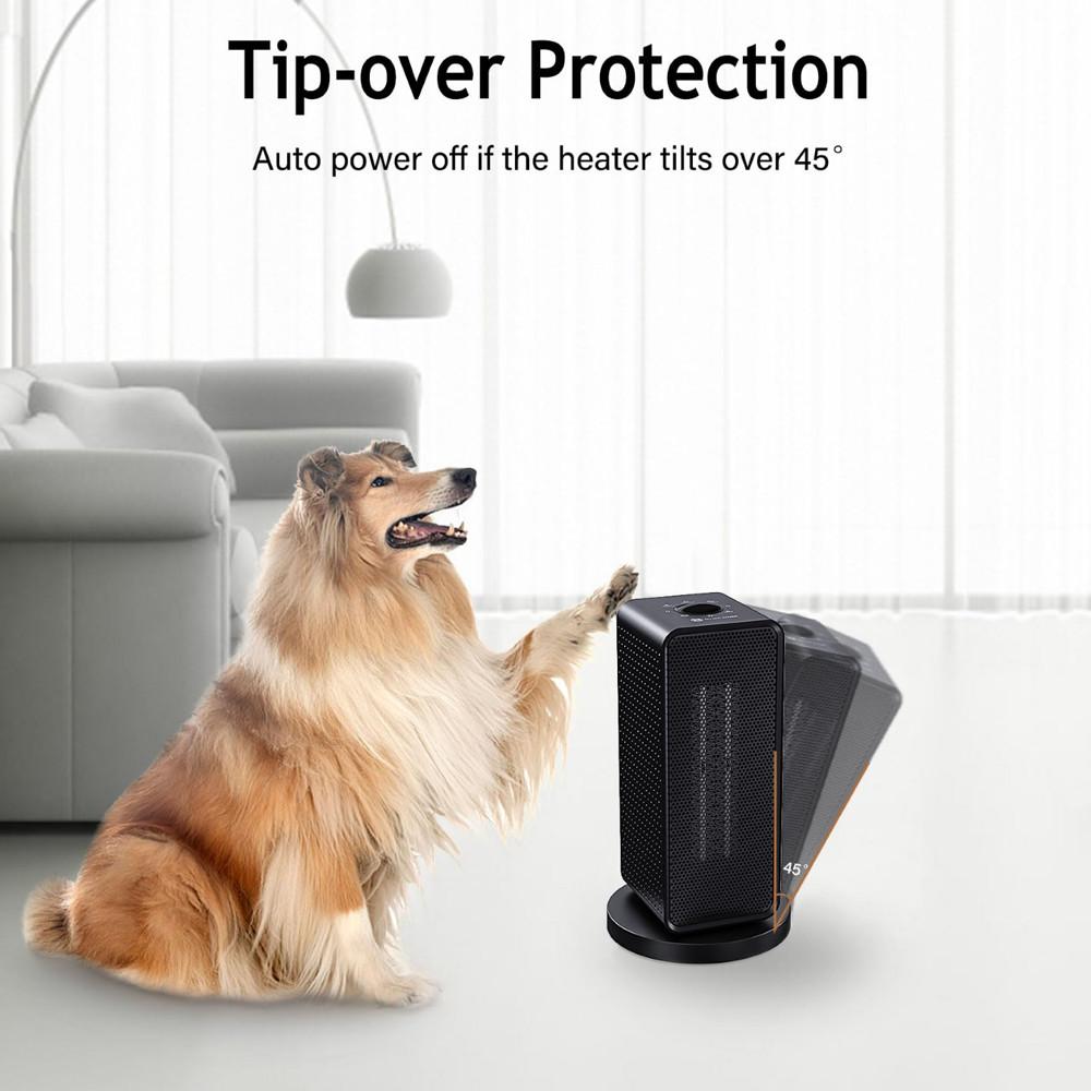 Household Portable Electric Heater PTC Fast Heating Vertical Warmer Machine Bedroom Office 70° Shake Head Heating Fans