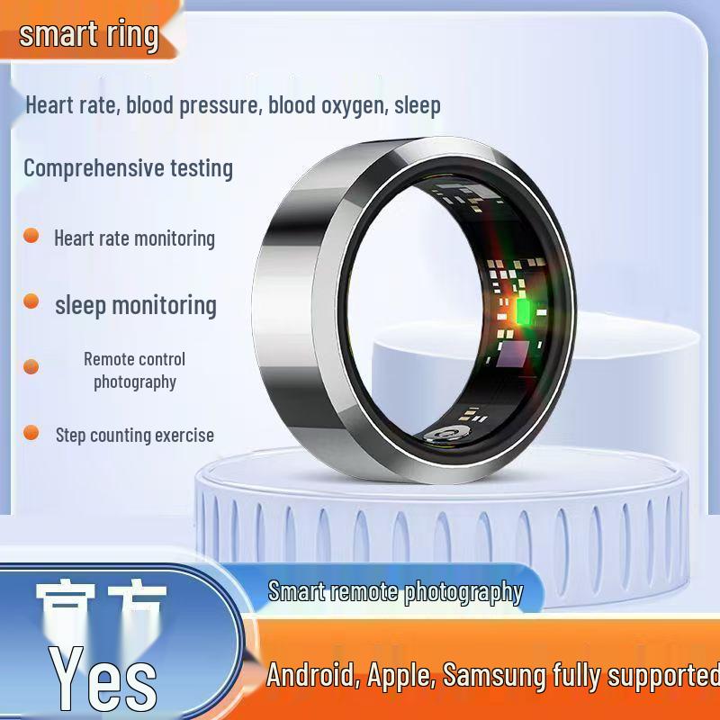 Smart Health Monitoring Waterproof Ring: Sports, Blood Oxygen, Sleep Tracking, Multifunctional Black Technology