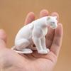 Panther Figurine 3D Printed Black White Wildlife Figure Collectible Animal Sculpture for Home Office Desk Decor