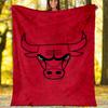 1pc Chicago Bulls Theme Blanket - Digital Print, Polyester, Cozy for All Seasons, Perfect for Outdoor, and Travel