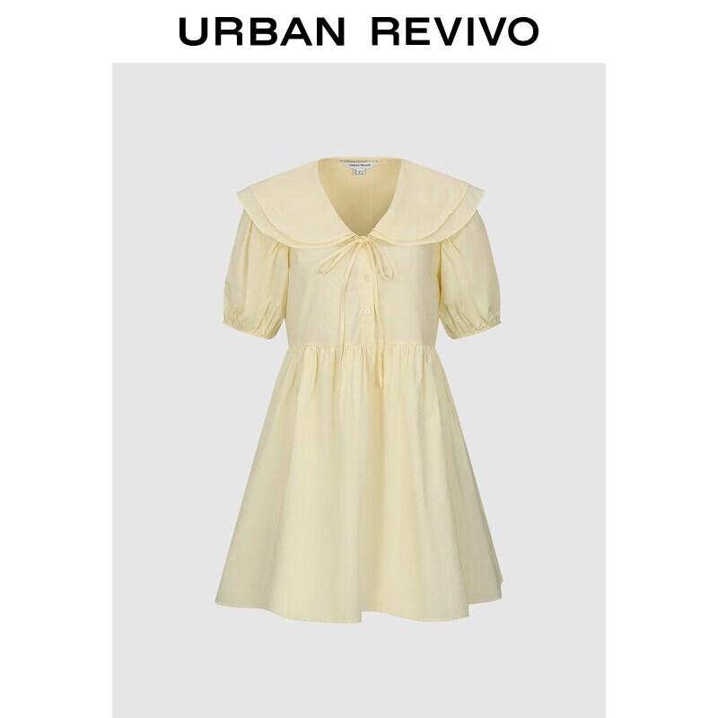UR Women s Doll Collar Pleated A-Line Dress XS