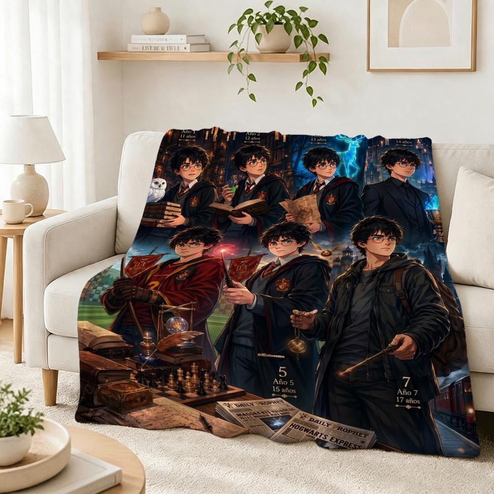 Adventure Beyond Story Printed Flannel Blanket Thick Soft Fleece Blanket For Living Room Sofa Balcony Home Decor Holiday Gift