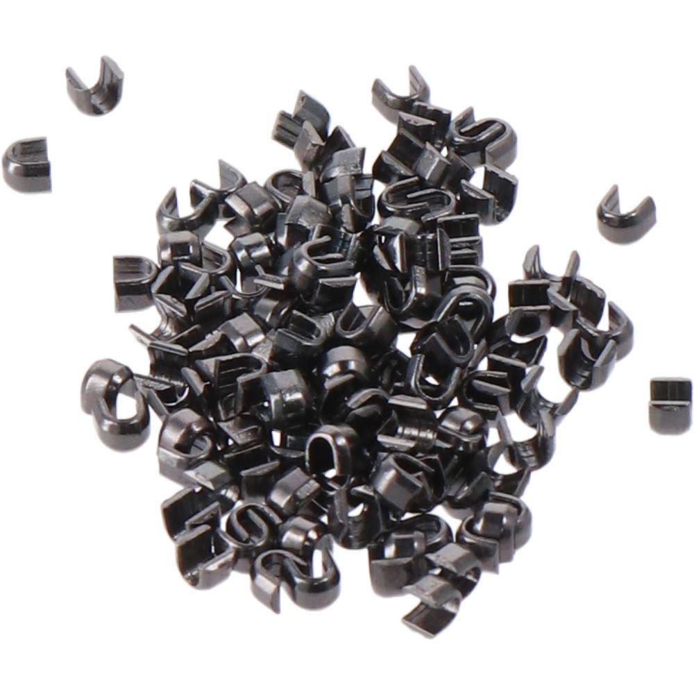 100Pcs 0.2*0.16inch U Shape Zippers Stopper U  Shape Replacement Zipper Fastener Lock  Handbags