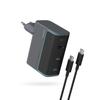 Caricatore da Rete USB-C USB-A con Cavo USB-C Gan 100W - Grigio