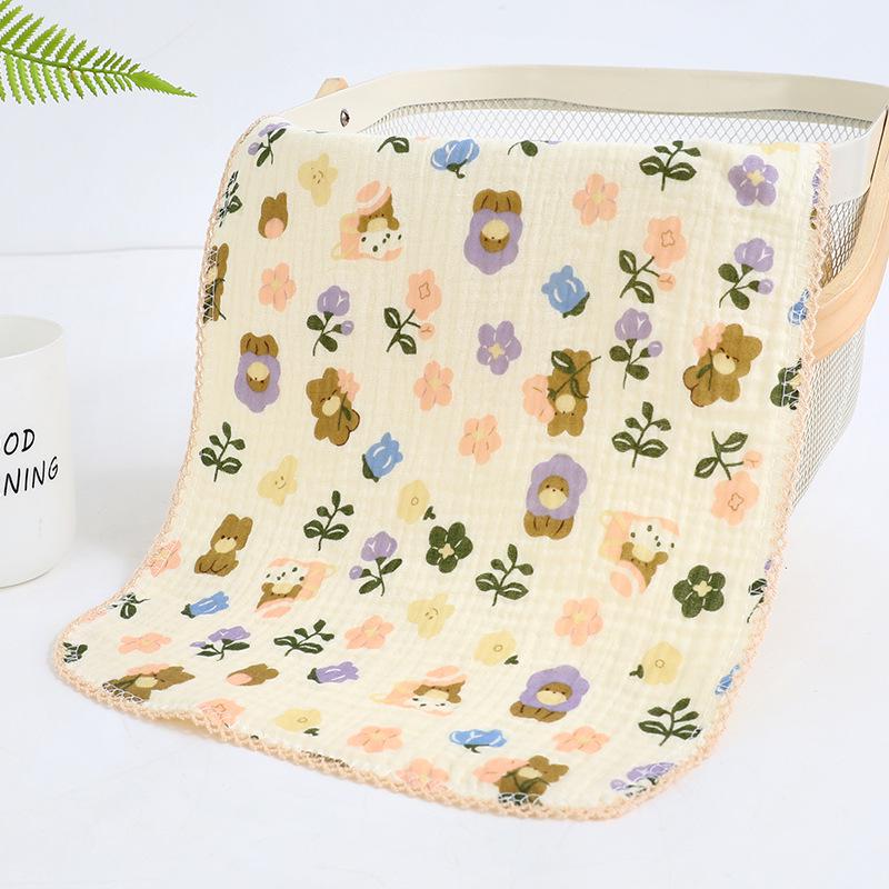 

Набор детских полотенец из чистого хлопка, марлевых: 4-слойный детский нагрудник и салфетка для лица 25*50cm (30g)