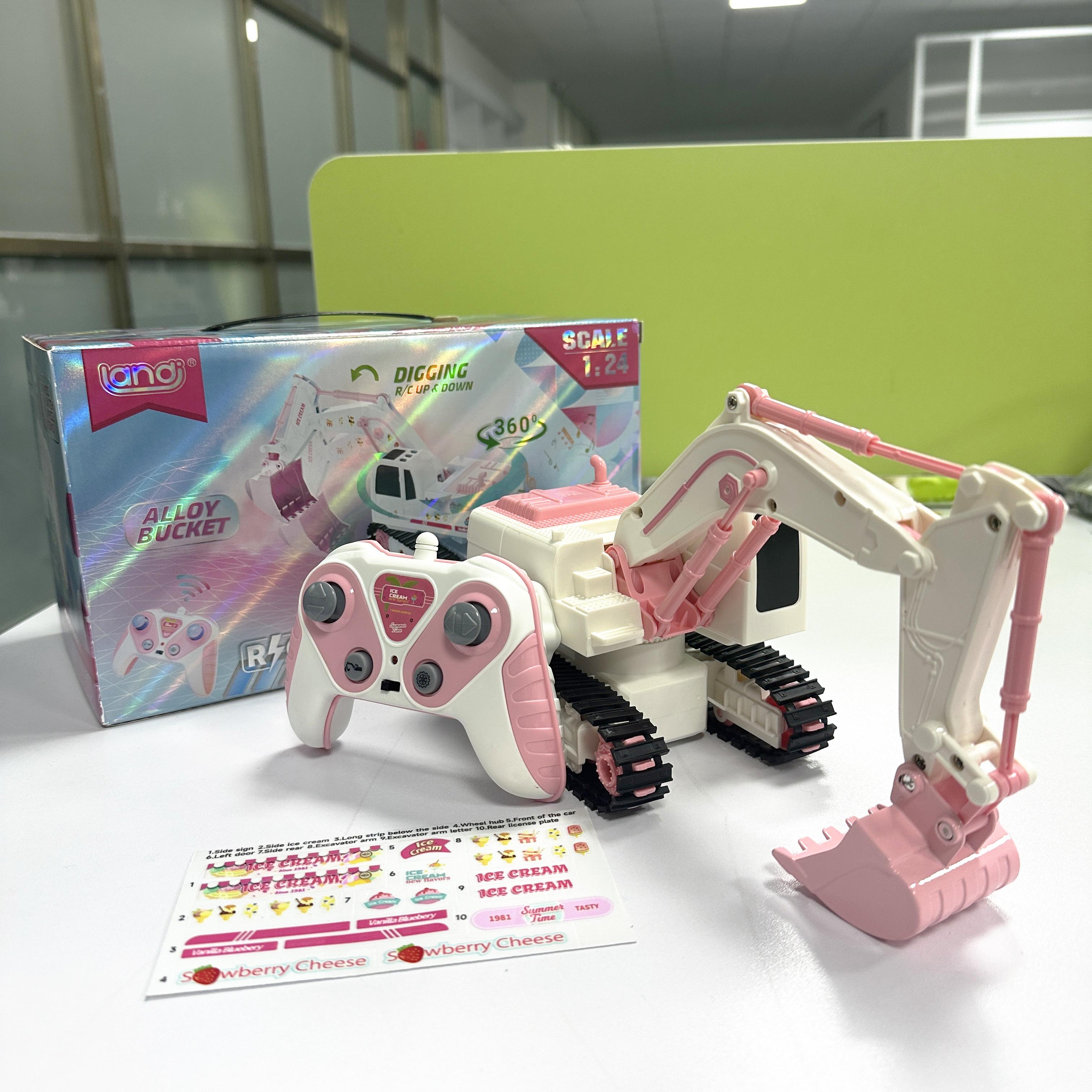 

Нетоксичный радиоуправляемый экскаватор для детей, рождественские подарки, экскаватор на дистанционном управлении, строительный грузовик 2,4G 1/24, инженерный автомобиль, электрическая игрушка для де