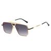 Luxury Brand Aviaiton Sunglasses Men Large Frame Metal Square Locomotives Tough Guy Styles Cool Fashion Sun Shades Cowboys