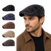 Adjustable Corduroy Flat Cap British Style Driving Cap Vintage Gatsby Beret Cap  Driving Use