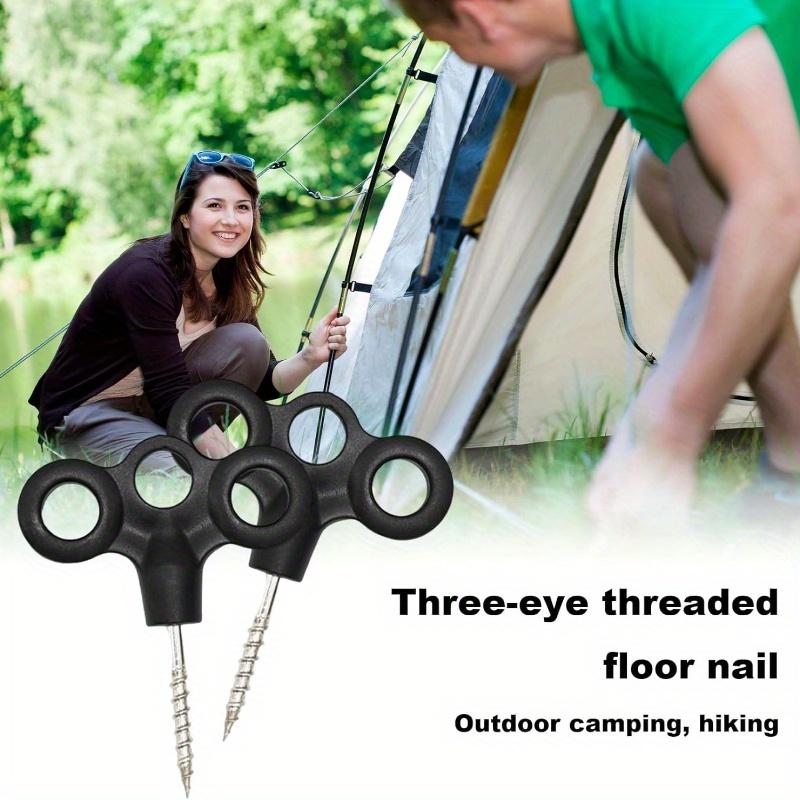 5Pcs Heavy-Duty Black Camping Nails – Non-Slip Tent Stakes for Hiking, Backpacking & RV Anchoring, Durable Outdoor Gift