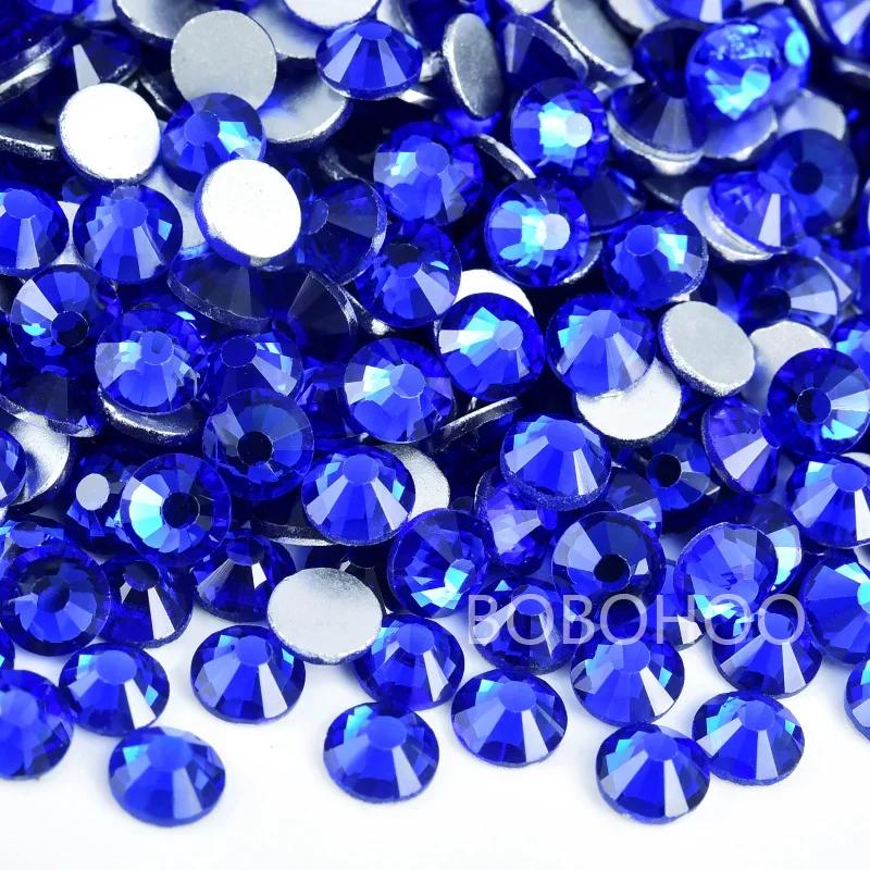 BOBOHOO Wholesale High Quality SS3-SS30 Glass Crystal Rhinestones Non Hotfix Strass Flatback Diamond Nail Art DIY Decorations