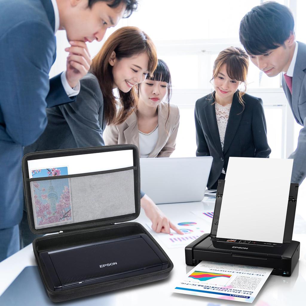 (Case Only) Epson PX-S06B A4 Mobile Color Inkjet Printer Storage Case, Black - co2CREA