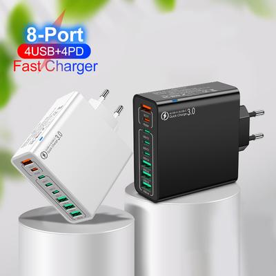 Gesamt 65W USB Typ C Ladegerät Mehrere Anschlüsse PD Schnellladung Telefonladegerät Adapter Für iPhone Samsung Xiaomi EU/US Stecker Wand