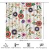Colorful Floral Shower Curtain Decor Vivid Printed Bath Curtains with Hook Set for Bathroom Decoration in Pink Green Blue Red Ye