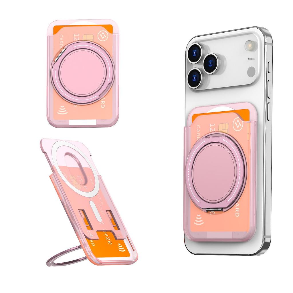 MagSafe Card Holder with 360° Rotating Bracket for iPhone