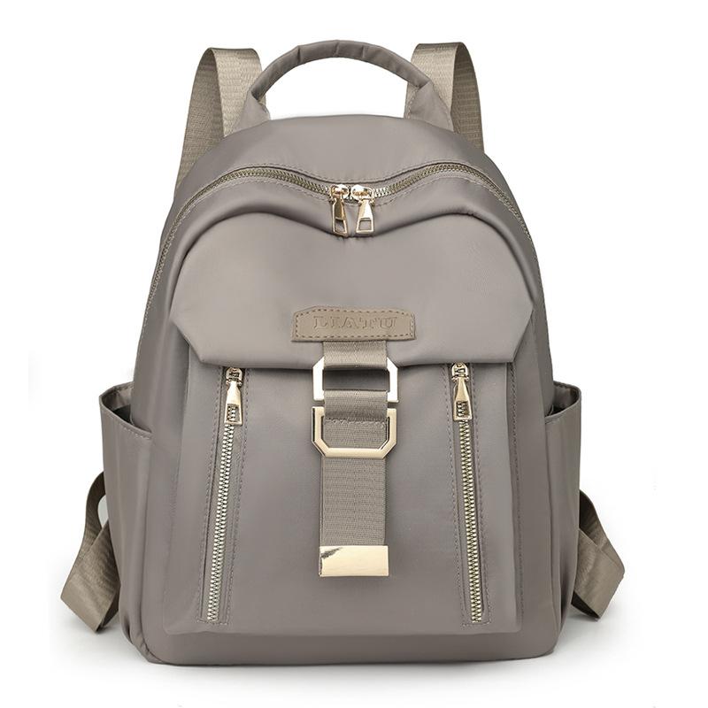 Autumn and Winter New Simple Women's Backpack Leisure Travel Nylon Backpack Large Capacity Versatile Multilayer Student School Bag