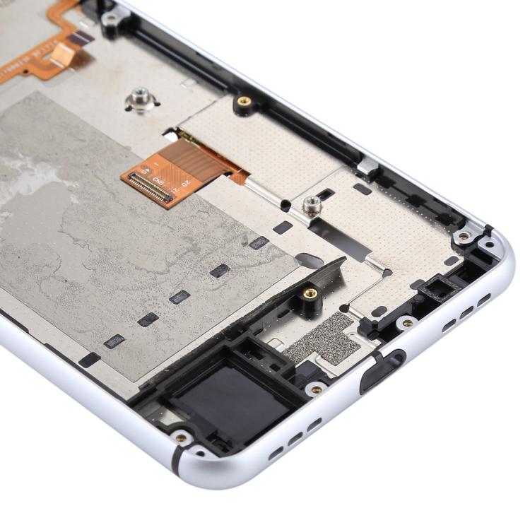 OEM LCD Screen for BlackBerry Keyone Digitizer Full Assembly with Frame(Silver)