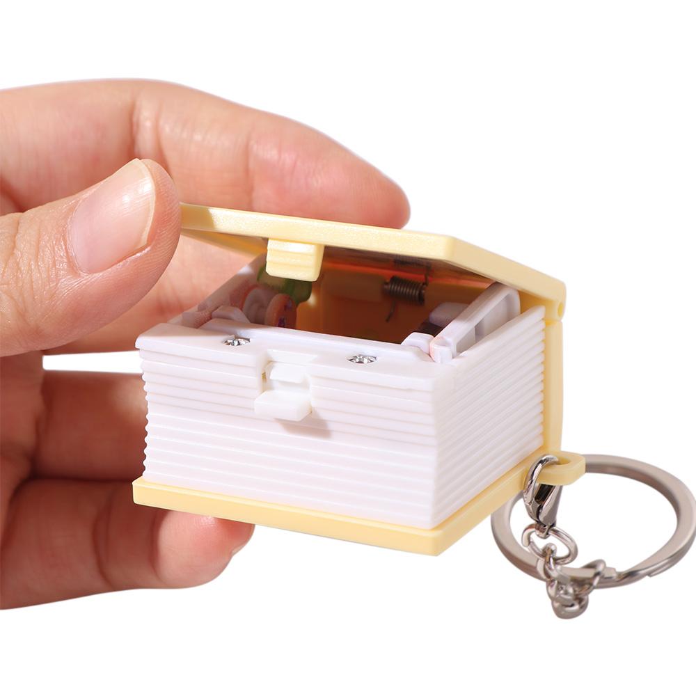 Taška do obchodu s mléčným čajem Vtipný přívěsek Skládací kroužky na klíče Módní mini 3D knižní klíčenky Dětský dárek