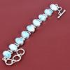 Larimar Bracelet Gemstone Bracelet Elegant Jewelry 925 Sterling Silver Bracelet Adjustable Chain Bracelet Handmade Bracelet Engagement Gifts