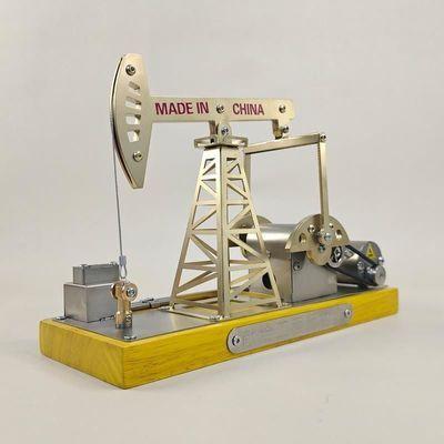Oil drilling model Movable pumping unit Stainless steel model Oilfield kowtow machine Oil well machine Tabletop ornament