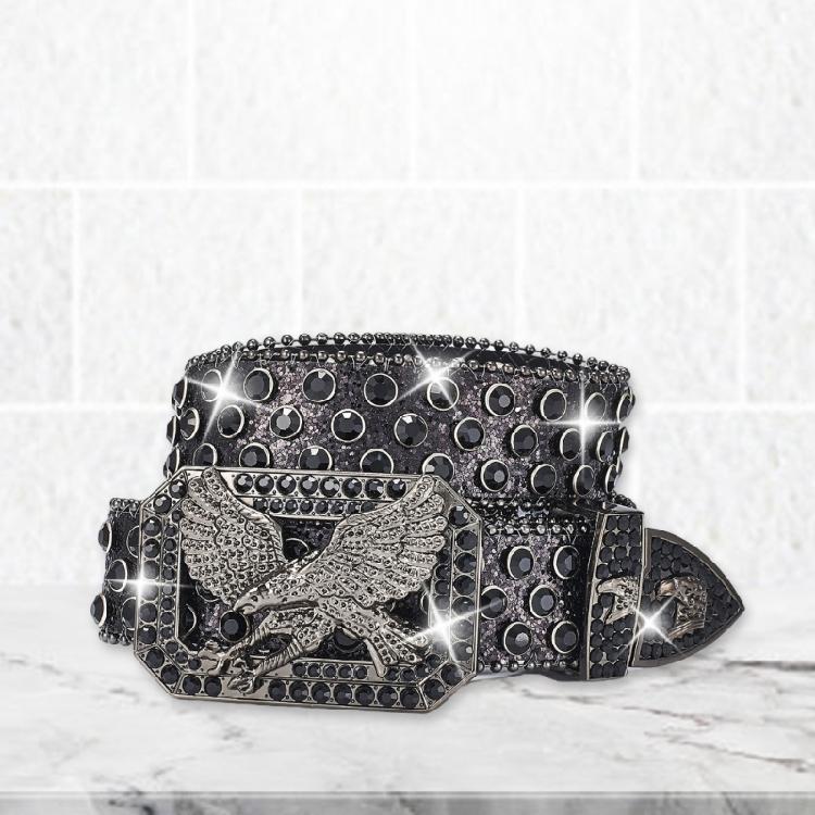 Grunge Studded Waist Chain Stunning Rhinestones Waist Ceinture Unisex Belt