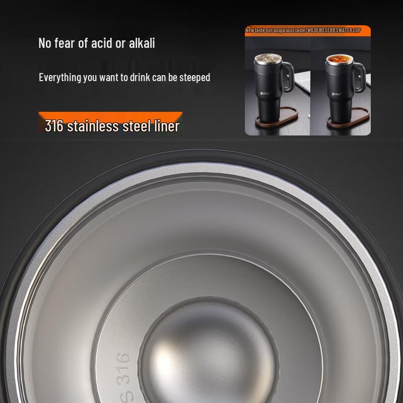 GUOZI Large Capacity Insulated Stainless Steel Tumbler with Straw