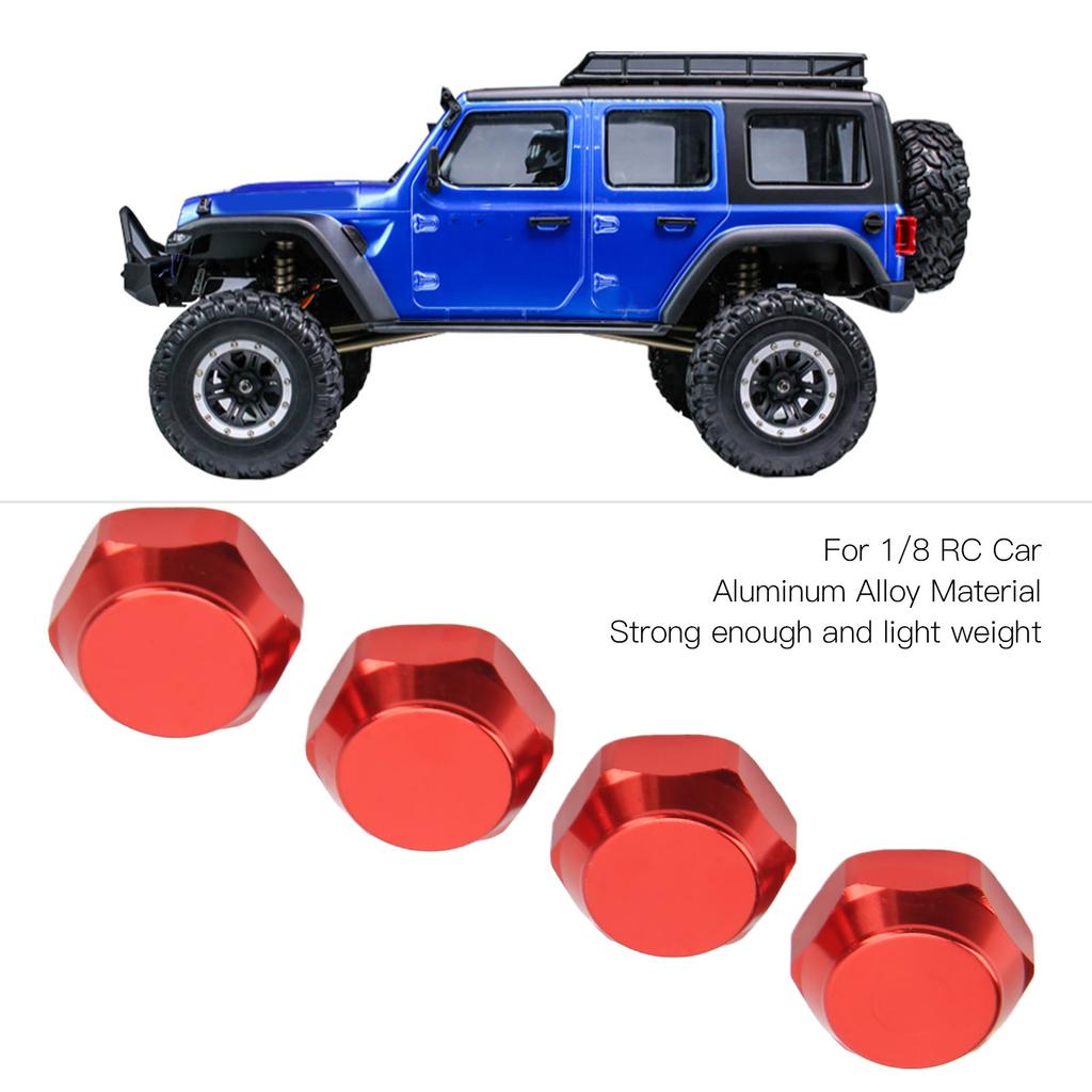 4pcs 1Celsius8 RC Hex Hub Nuts Dustproof Lightweight 17mm Aluminum Wheel Hex Drive Hub Adaptor