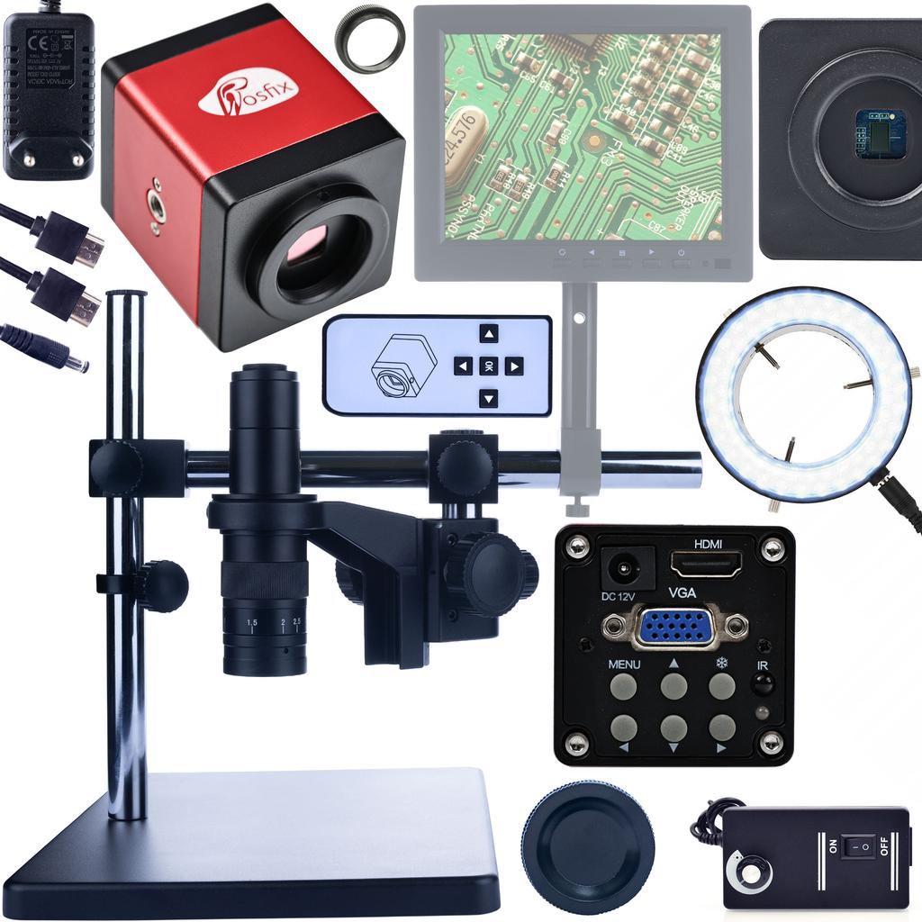 Rosfix Mikroskop Cyfrowy Earth Pro MCEP-0.5X-PZRR – Regulowane Ramię 7x-45x | Oświetlacz 56xLED | Kamera Draco Red 2MP