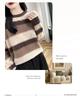 Women's Striped Round Neck Wool Sweater - Loose, Thick Knit, Lazy Style for Autumn and Winter