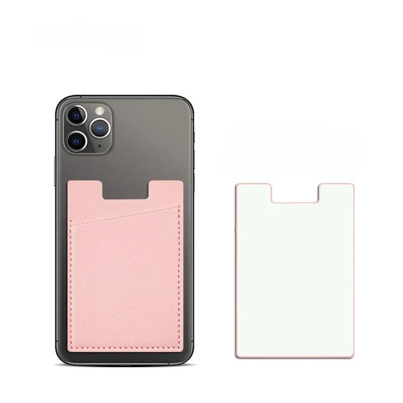 PU Leather Phone Wallet Case, Self-Adhesive Card Holder for Credit ID Cards, Fashion Sticker Back Cover Hot Sale