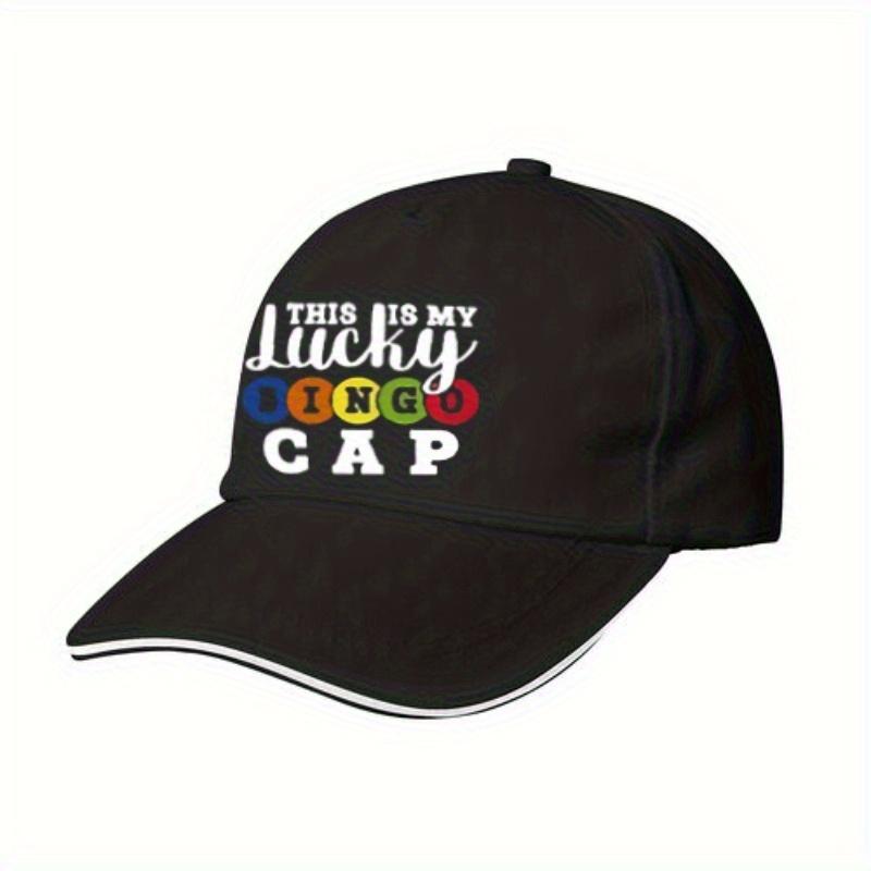 Lucky Bingo Cap Polyester Adult Adjustable Baseball Hat Casual Outdoor Sports Headwear Unisex