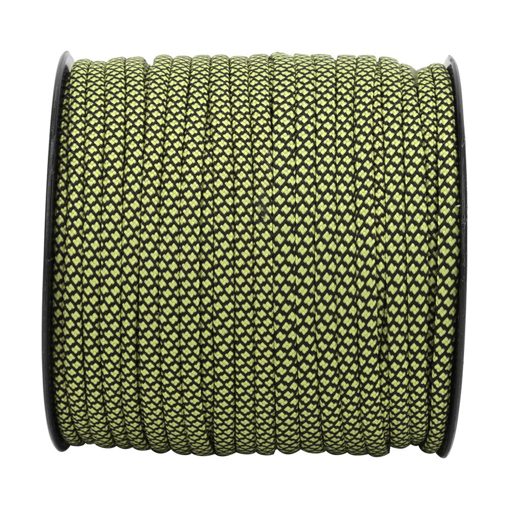 50M 4MM Tykk 7-kjerners Paracord Redning Knyting Telt Lanyard Camping Tau for Utendørs Armbånd