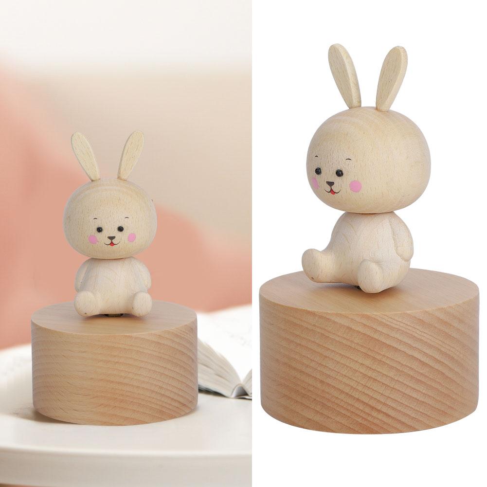 Animal Wooden Clockwork Music Boxes Children Kid Birthday Holiday Gifts Accessories