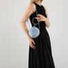 Luxury Designer Crystal Purse for Women Top Handle Ball Box Chain Purses Blue Crystal Crossbody Evening Clutch Bags