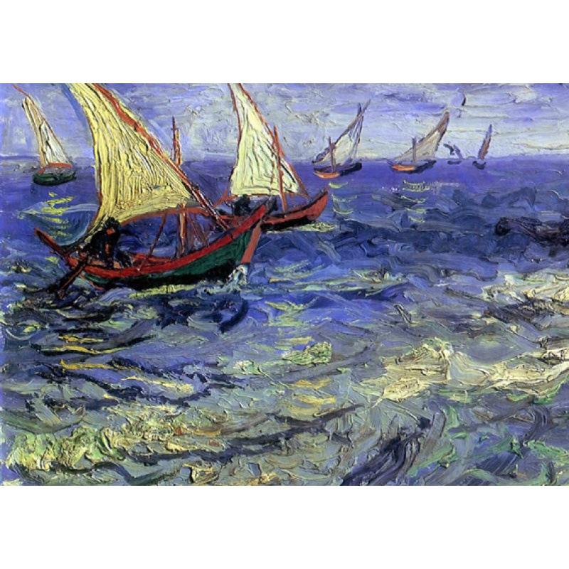 

Van Gogh Starry Night & Sunflowers Decorative Poster with Frame White card paper (non-adhesive) 30*42 cm