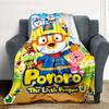 1pc Pororo Adventure Outdoor Blanket Lightweight Flannel, Soft & Warm, All-Season Use for Sofa, Outdoor, Camping, Living Room, Office079