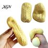 Cute Desktop Ornament Pinch Toy with Peanut Shape Stress Relief Soft Squeeze Non-rebound Sensory Fidget Non-Sticky for Kids