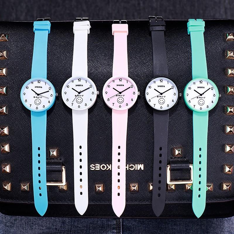 Cute Fashion Candy Color Jelly Waterproof Silicone Children'S Watch Female High School Student Simple Trend Watch