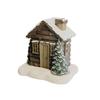 1pcs Christmas Chimney Resin Snow Winter Cottage Incense Burner Ornaments Best Christmas Gift