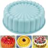 1pc Silicone Round Pan Charlotte Cakes Baking Pan Sponge Flan Mold DIY Strawberry Shortcake High-temperature Resistant Kitchen Silicone Moulds